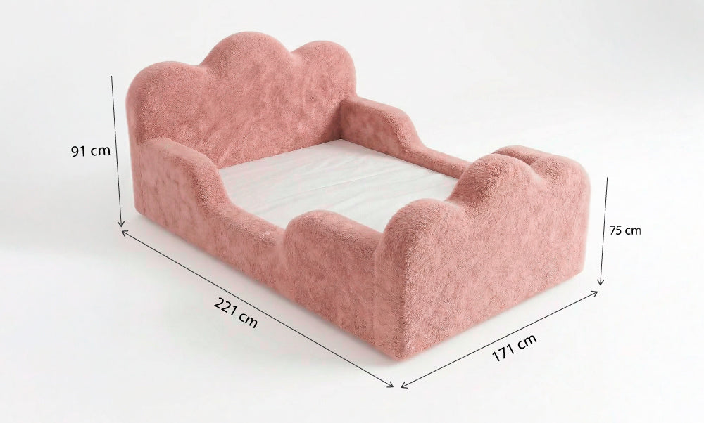 Cama Montessoriana Infantil Sonhos Duo Casal - Rosa