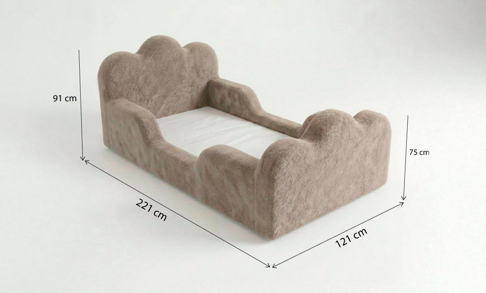 Cama Montessori Infantil Sonhos Duo Solteiro - Cinza