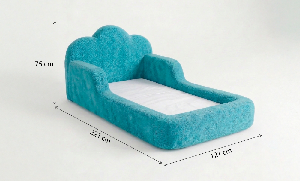 Cama Montessori Infantil Sonhos One Solteiro  - Azul