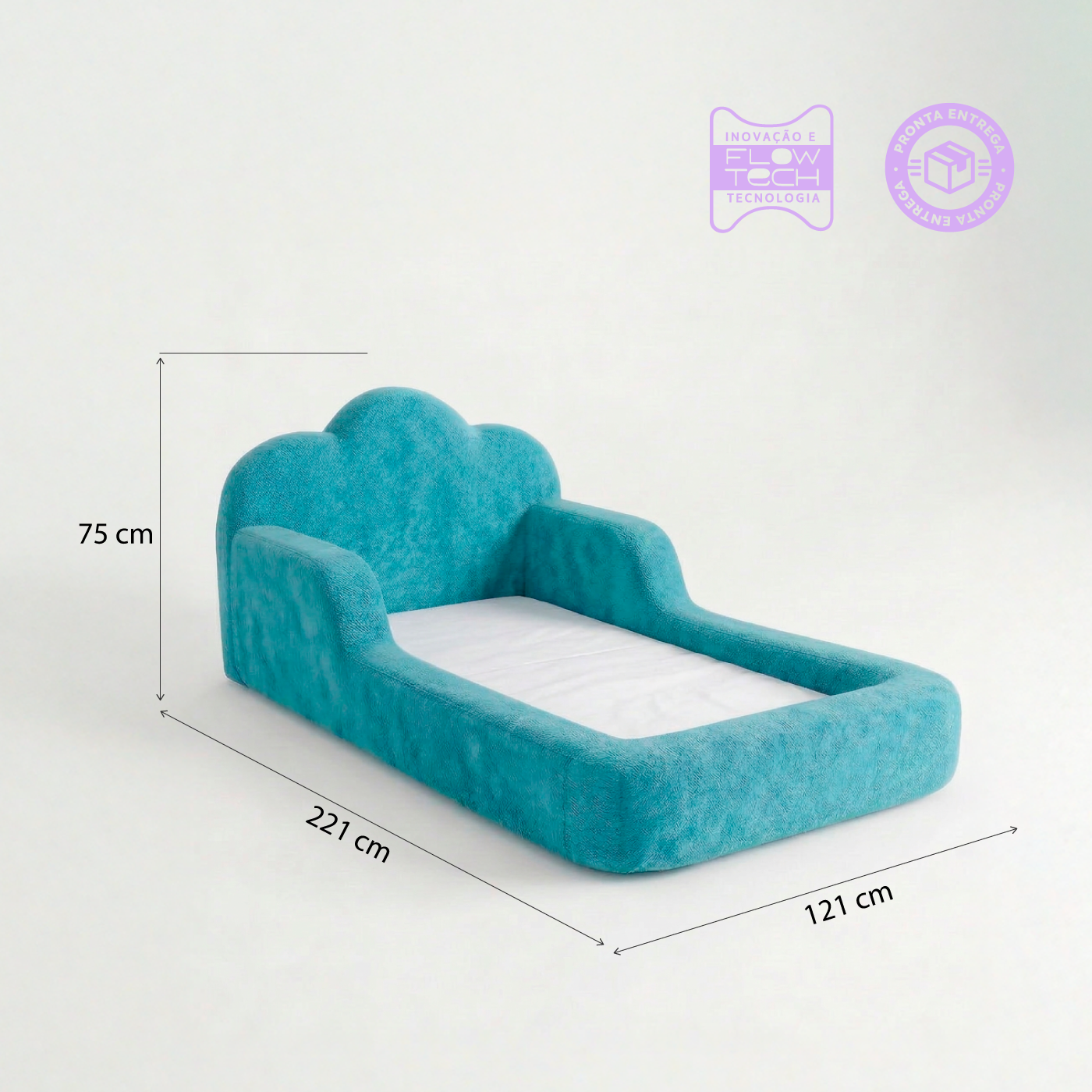 Cama Montessori Infantil Sonhos One Solteiro  - Azul