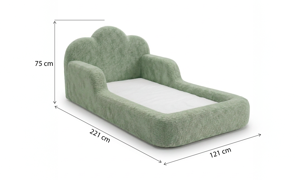 Cama Montessori Infantil Sonhos One Solteiro  - Verde