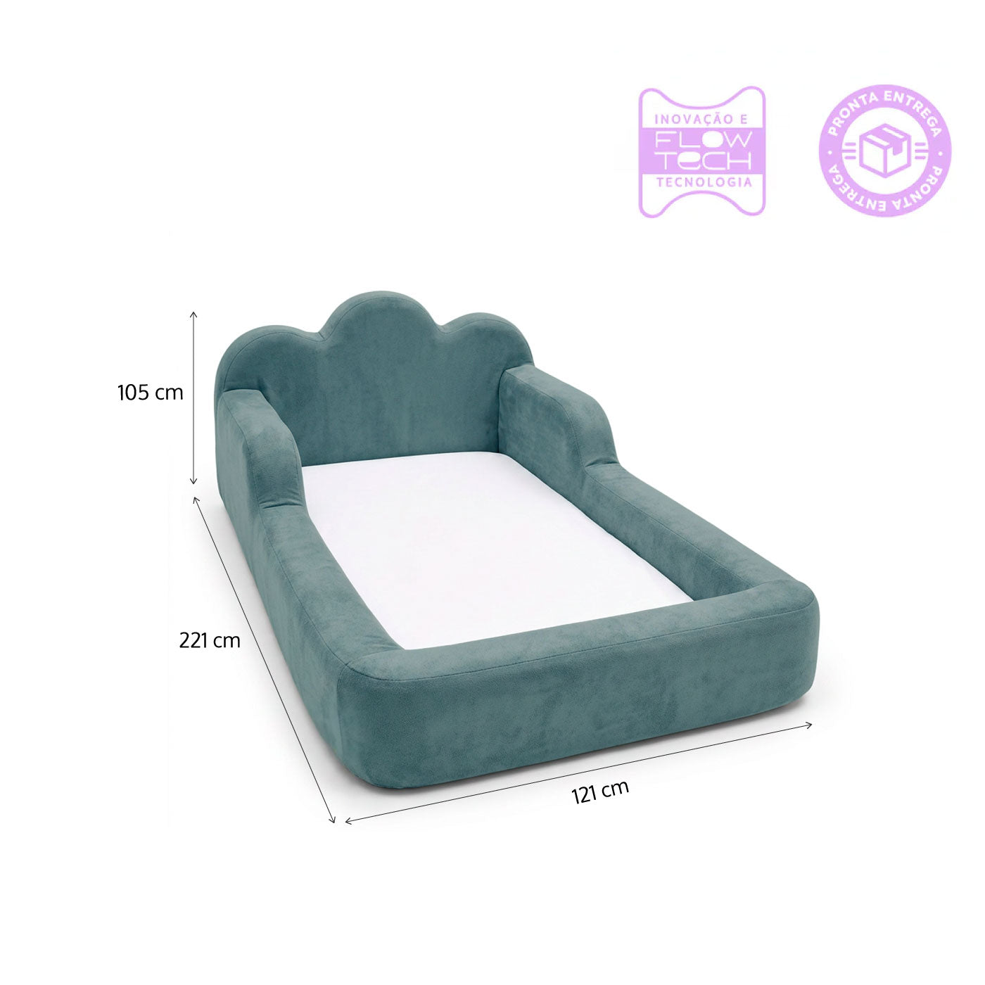 Cama Montessoriana Infantil Sonhos One Solteiro  - Azul