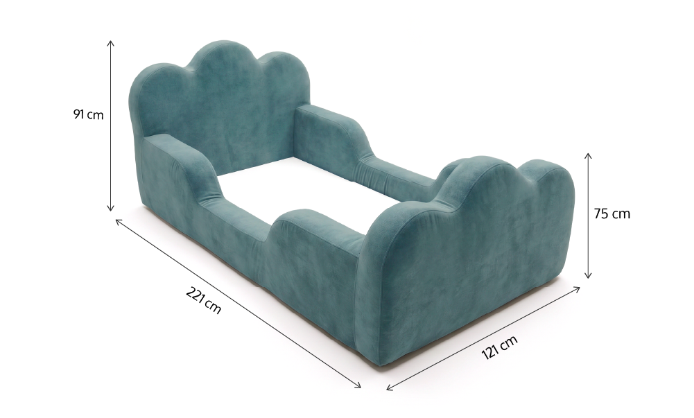 Cama Montessoriana Infantil Sonhos Duo Solteiro - Azul