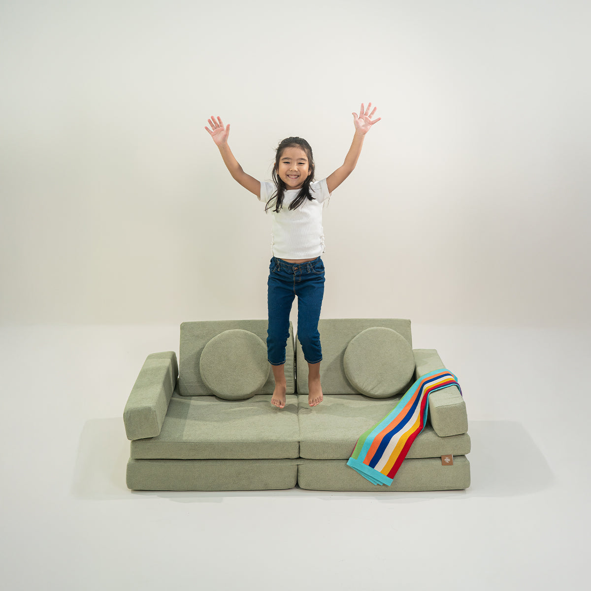 Sofá Modular Infantil Aventuras Play - Verde