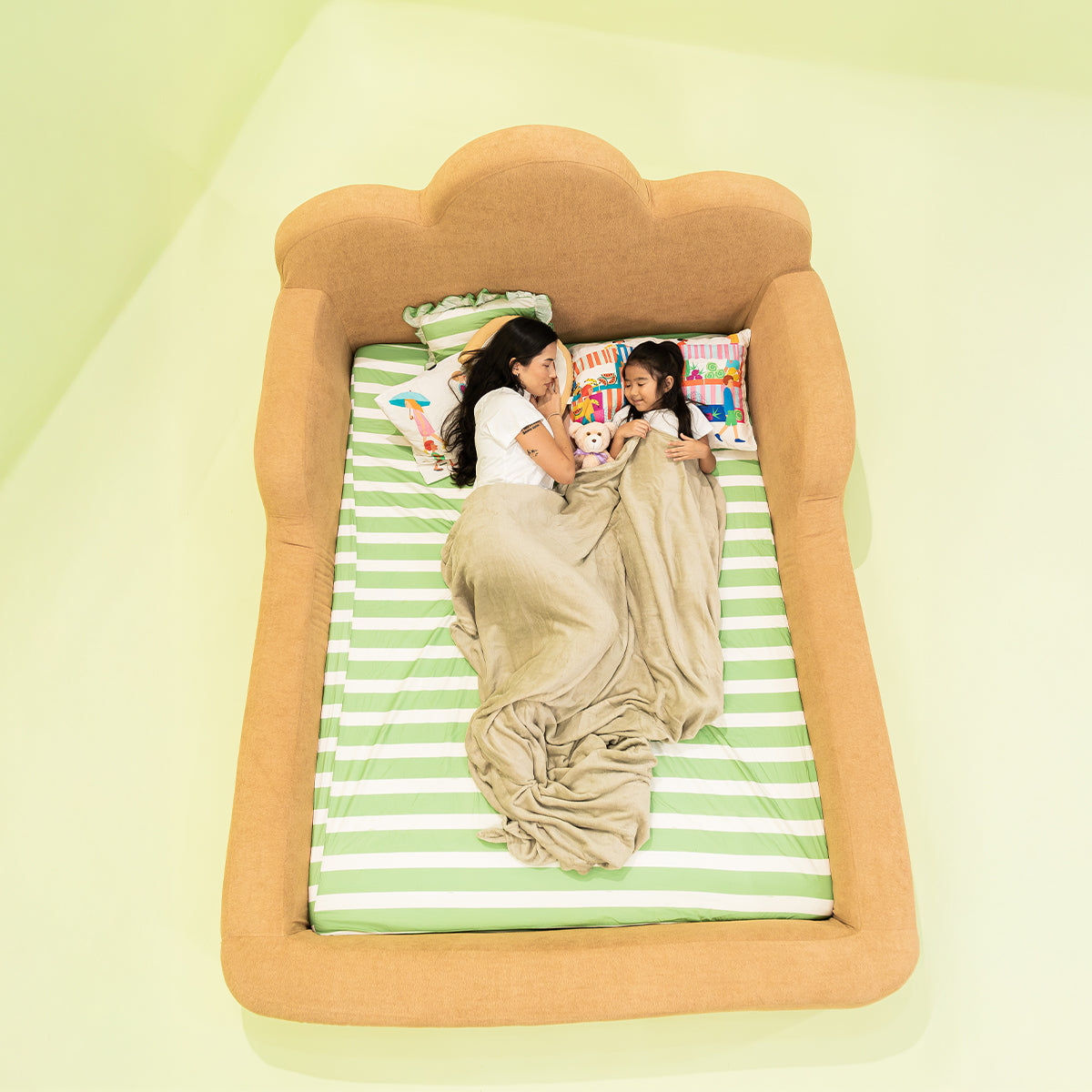 Cama Montessori Infantil Sonhos One Casal  - Mostarda