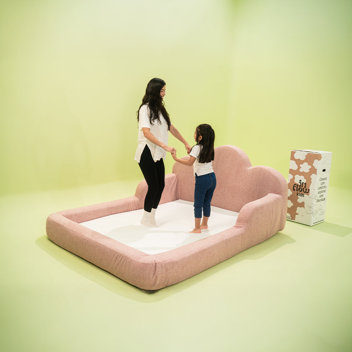 Cama Montessori Infantil Sonhos One Casal- Rosa