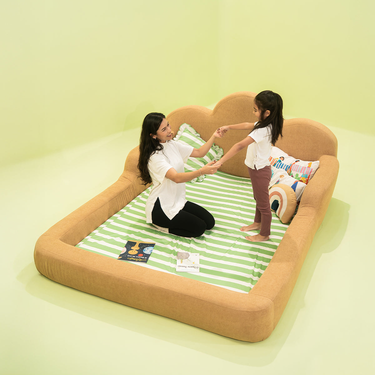 Cama Montessori Infantil Sonhos One Casal  - Mostarda