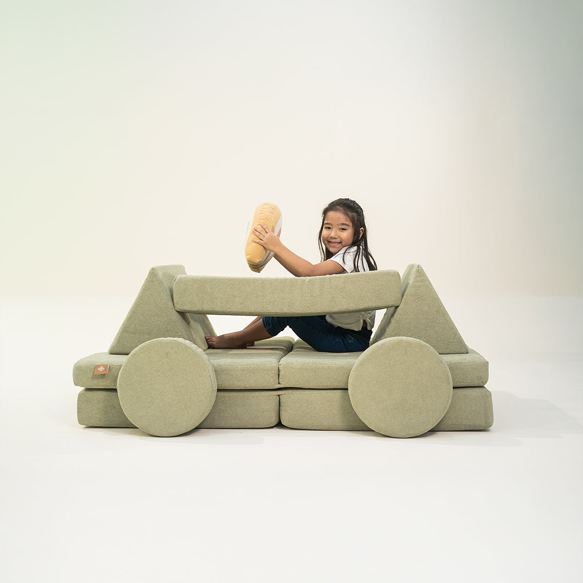 Sofá Modular Infantil Aventuras Play - Verde