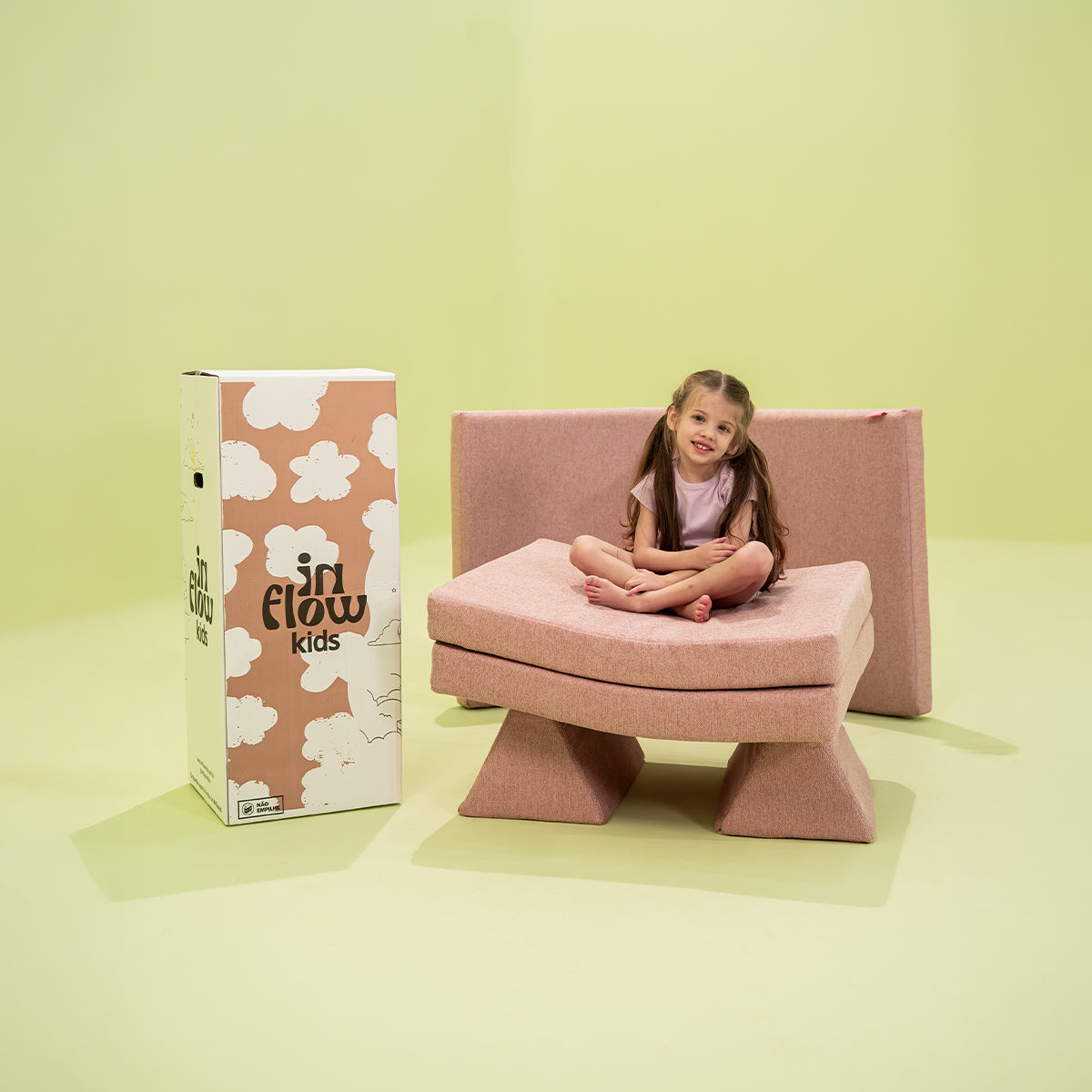 Sofá Modular Infantil Aventuras Play - Rosa