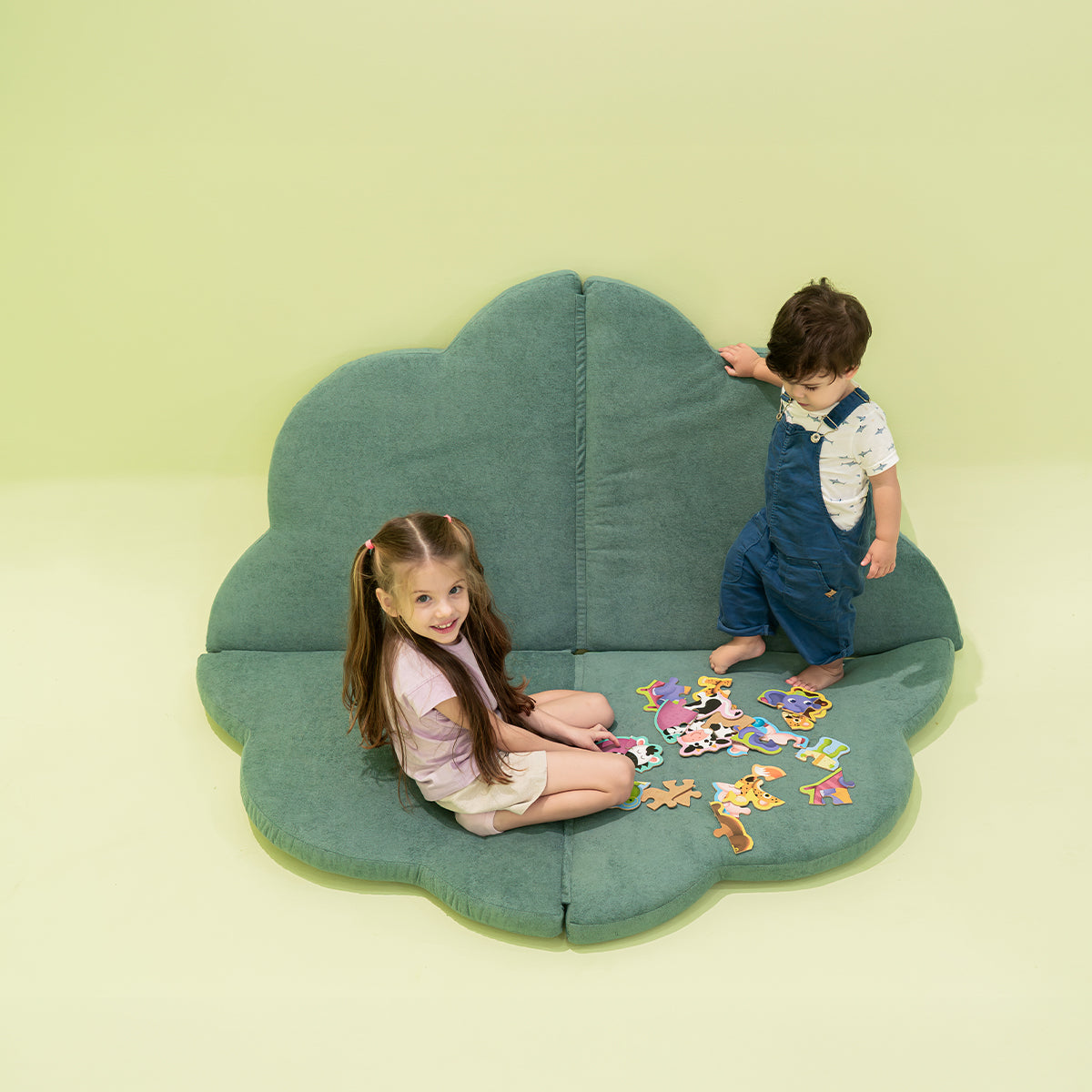 Tatame Modular Infantil Sonhos - Verde